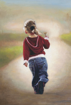 "Little girl walking"