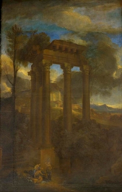 A Classical Landscape with Ruins by Jacques Rousseau