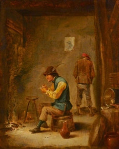 A Peasant filling his Pipe by David Teniers the Younger