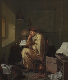 A scholar in his study by Hendrik Heerschop