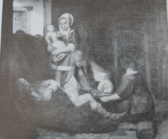 A Wounded Man being Treated in a Stable by Pieter de Hooch