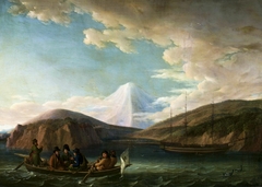 Adam Johann von Krusenstern in Avacha Bay. by Friedrich Georg Weitsch