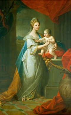 Augusta, Duchess of Brunswick, with her son by Angelica Kauffman