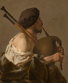 Bagpipe Player by Hendrick ter Brugghen