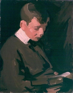 Boy Reading (Portrait Of The Artist's Son, Willie) by Samuel John Peploe - Samuel John Peploe - ABDAG010705 by Samuel Peploe