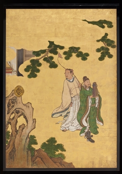 Cao Guojiu (left) and Lan Caihe (right) [left of the set Daoist Immortals]