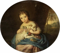 Child with a Lamb (possibly the Hon. Anne Masham (d.1727), later Mrs Henry II Hoare) by manner of Sir Godfrey Kneller