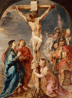 Christ on the Cross with Maria, Mary Magdalene and St John