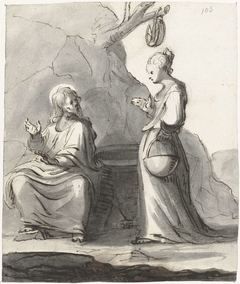 Christus en de Samaritaanse vrouw bij de bron