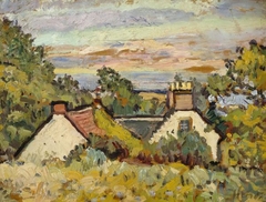 Cottages, Fife by George Leslie Hunter