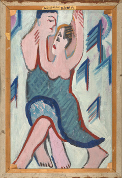 Dancing Couple in the Snow [reverse] by Ernst Ludwig Kirchner