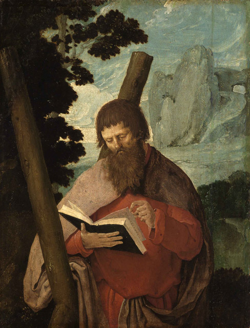 Der Heilige Andreas in Halbfigur