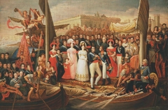 Desembarco de Fernando VII en el Puerto de Santa María by José Aparicio