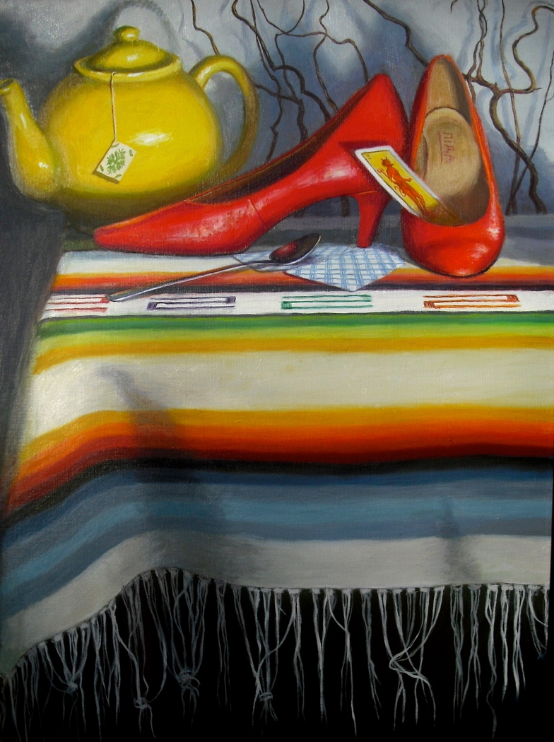 "El Diablito" by Lydia Martin© oil on Belgian linen (24"x18")/ Lotería series
