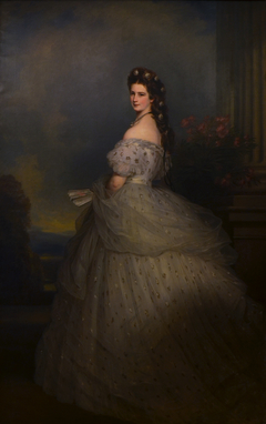 Empress Elisabeth of Austria in Courtly Gala Dress with Diamond Stars by Franz Xaver Winterhalter