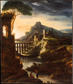 Evening: Landscape with an Aqueduct by Théodore Géricault