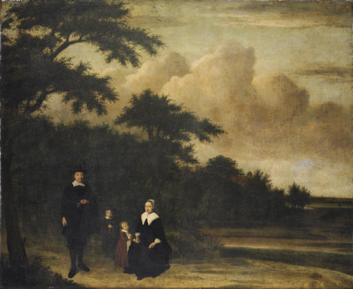 Family portrait in a landscape