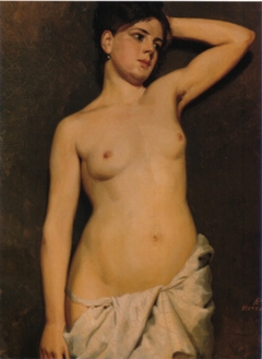 Female Nude, Study by Albert Edelfelt