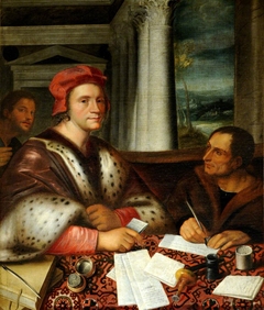 Ferry Carondolet (1473-1528) and his Secretary by Anonymous