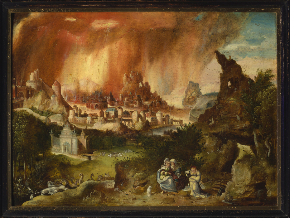 Fire of Sodom, Lot with his daughters (Genesis 19:30-35)