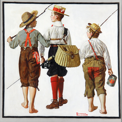 Fishing Trip, They'll Be Coming Back Next Week by Norman Rockwell