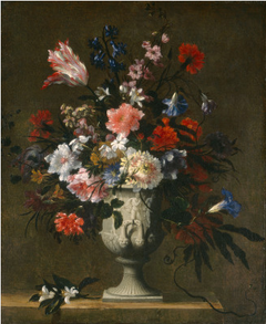 Flowers in a Classical Vase by Anonymous