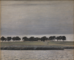 Forstudie til "Solregn. Gentofte Sø" by Vilhelm Hammershøi