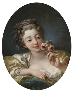 Girl with Roses by François Boucher