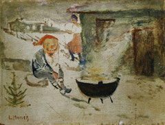 Goblin with Christmas Porridge by Edvard Munch