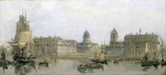 Greenwich Hospital from the Thames by David Roberts