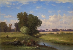Hackensack Meadows, Sunset by George Inness