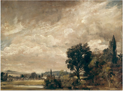 Harnham Ridge from Archdeacon Fisher's House, Salisbury by John Constable