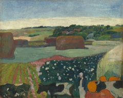 Haystacks in Brittany by Paul Gauguin