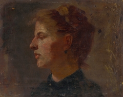 Head Study of a Younger Woman by Nándor Katona