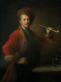Homme en costume polonais, une pipe à la main by Alexis Grimou