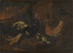Høns og duer by Abraham de Haen