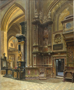 Interior of St Mary's Church in Krakow by Aleksander Gryglewski