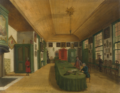 Interior of the Hall of the "Art Is Obtained by Labor Society" in Leiden by Paulus Constantijn la Fargue