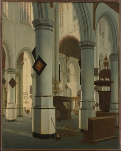 Interior of the Oude Kerk, Delft by Hendrick Cornelisz van Vliet