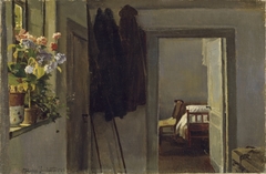 Interior with flowers at the window