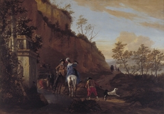 Italian Landscape with Hunting Party