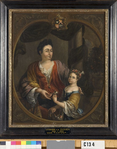 Johanna Magdalena Ingelby (1676-1759), echtgenote van François Jacob van Overschie en haar dochter Anna Maria (1711-1756) by Anonymous