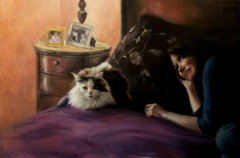 Julie Gallo and Fluffy by James Van Fossan