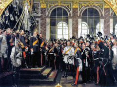 Kaiserproklamation im Spiegelsaal von Versailles am 18. Januar 1871 by Anton von Werner