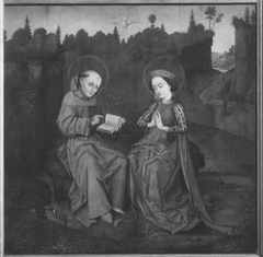 Klarenaltar: Die hl. Klara empfängt die Lehren des hl. Frankiskus by Master of the Bamberg Saint Clare Altar