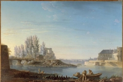 L'Ile Louviers et la Pointe de l'île Saint-Louis by Alexandre Jean Noël