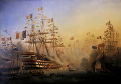 La reine Victoria à Cherbourg, 6 août 1858 by Antoine Léon Morel-Fatio