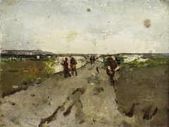 Landscape near Waalsdorp, with Soldiers on Maneuver