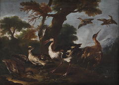 Landscape with Birds by Angelo Maria Crivelli