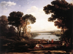 Landscape with Dancing Figures (The Mill) by Claude Lorrain